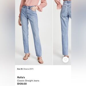 ROLLA'S Classic Straight High Rise Regular Fit Jeans